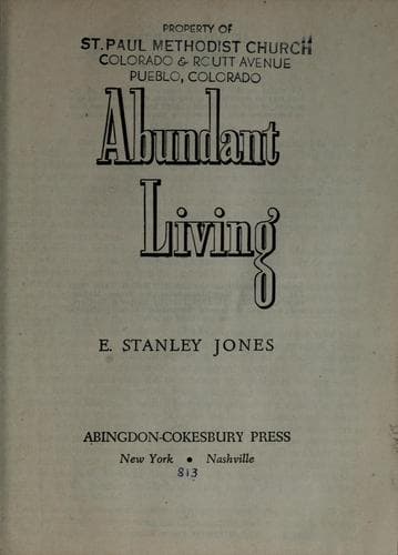 Cover of Abundant Living